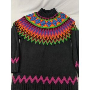 Vintage Marsh Landing Hand Knits Heavy Bright size Medium South Western Aztec